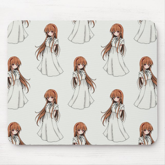 Mousepad Anime Weeb Girl Manga Pattern Design (Frente)