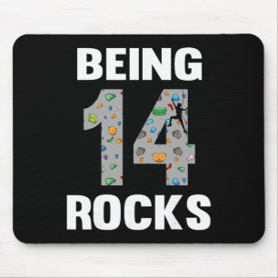 Mousepad Aniversário de 14 Anos Escalador de Rocha 14º Esca