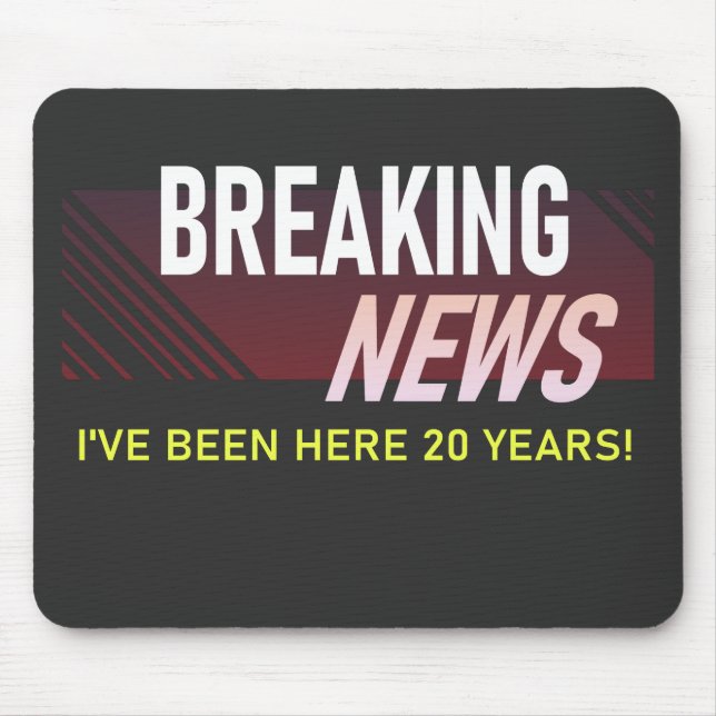 Mousepad Aniversário de 20 Anos de Trabalho Vigésimo Empreg (Frente)