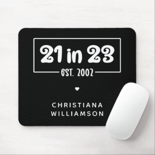 Mousepad Aniversário de 21 anos personalizado presente 21 e