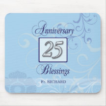 Aniversário de 25 em Azul e Prata