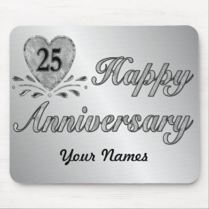 Mousepad Aniversário de 25 - Prata