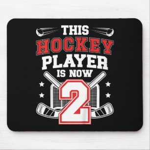 Mousepad Aniversário de 2 anos de hóquei no gelo para crian