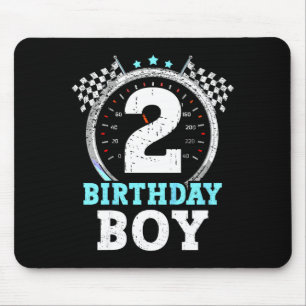 Mousepad Aniversário de 2 anos menino 2 segundo carro de co