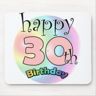 Mousepad Aniversário de 30 anos Feliz (roze)