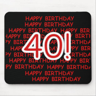 Mousepad Aniversário de 40 anos feliz