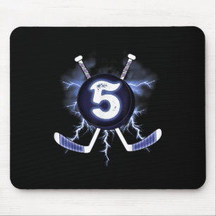 Mousepad Aniversário de 5 - Hóquei no gelo, 5 Anos