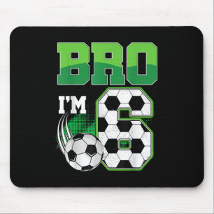 Mousepad Aniversário de 6 anos do menino Bro Eu tenho 6 ano
