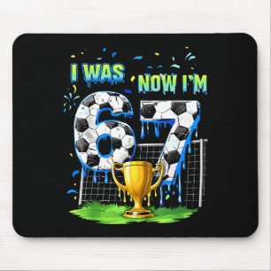 Mousepad Aniversário de 7 anos crianças futebol engraçado e