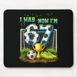 Mousepad aniversário de 7 anos crianças futebol engraçado e