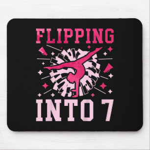 Mousepad Aniversário de 7 anos de crianças Cheerleader Sete