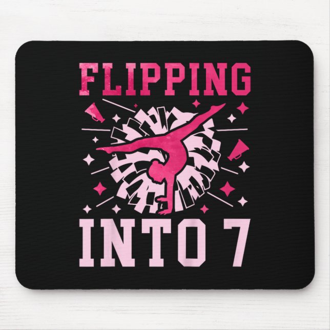 Mousepad Aniversário de 7 anos de crianças Cheerleader Sete (Frente)
