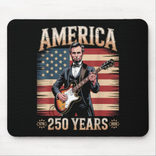 Mousepad Aniversário de Abraham Lincoln Tocando Guitarra S