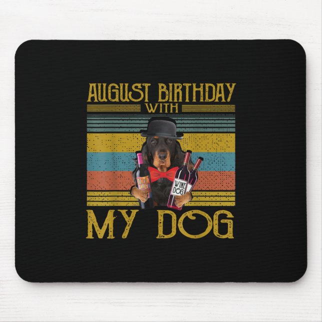 Mousepad Aniversário De Agosto Com Meu Gordon Setter Dog 20 (Frente)