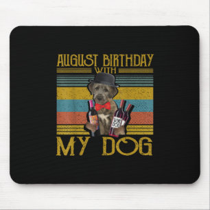 Mousepad Aniversário De Agosto Com O Meu Cão De Wolfhound I