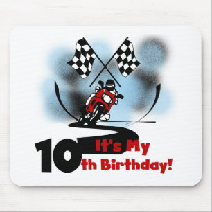 Mousepad Aniversário de competência da motocicleta 10o
