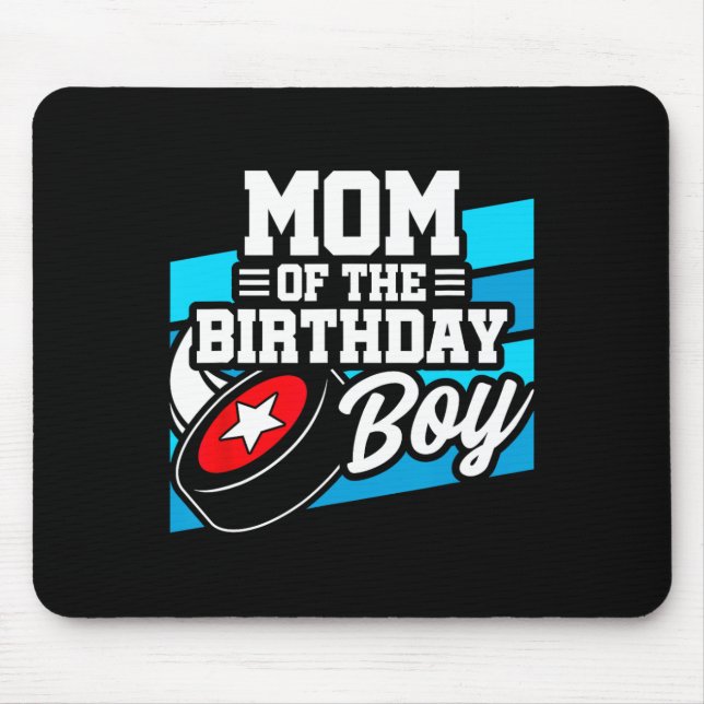 Mousepad Aniversário de Hockey - Mãe de Aniversário - Nasci (Frente)