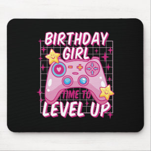 Mousepad Aniversário do Birthday Girl Time to Level Up Vide