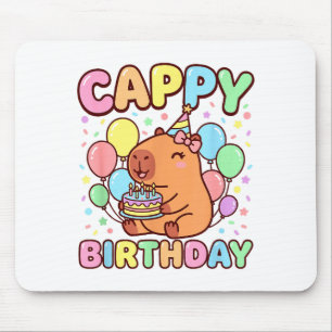 Mousepad Aniversário do capivara feliz aniversário