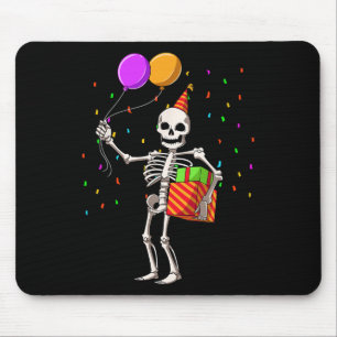 Mousepad Aniversário do Esqueleto da Festa de aniversário H