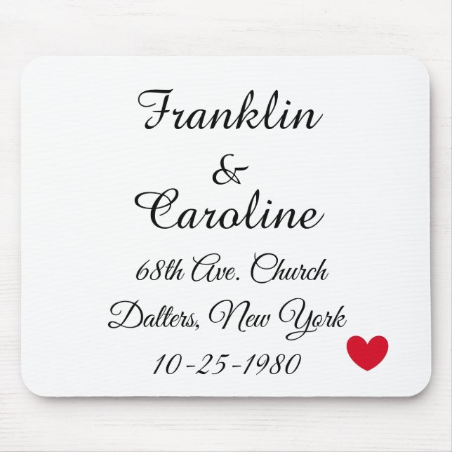 Mousepad Aniversário Elegante (Frente)