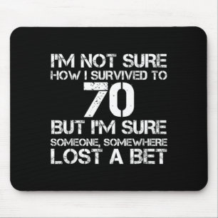 Mousepad Aniversário Engraçado de 70 Anos Feliz Aniversário