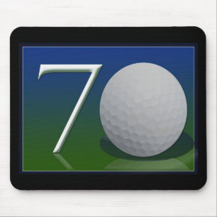 Mousepad Aniversário feliz do 70 para a porca do golfe