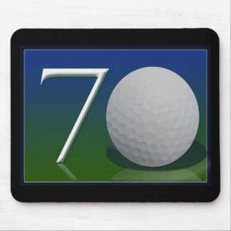 Mousepad Aniversário feliz do 70 para a porca do golfe
