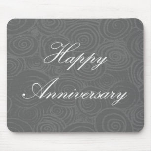 Mousepad Aniversário Roda o Mouse de Prata Escura