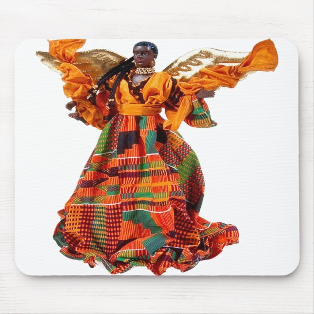 Mousepad Anjo africano na laranja (Frente)