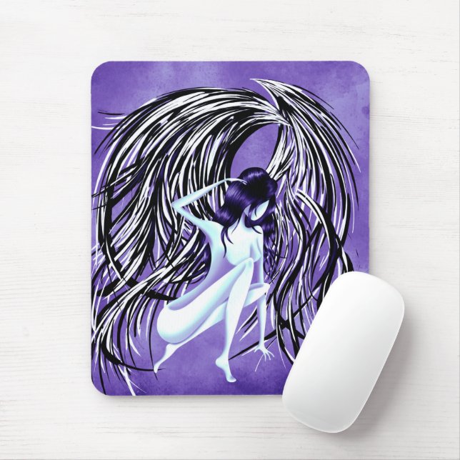 Mousepad Anjo Caído Meia-Noite Azul (Com mouse)