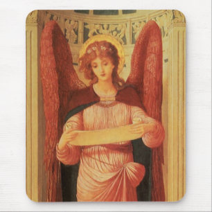 Mousepad Anjo com um Pergaminho por John Melhuish Strudwick