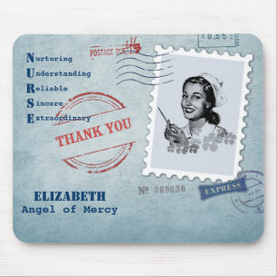 Mousepad Anjo de Compaixão. Nome Personalizado do Enfermeir