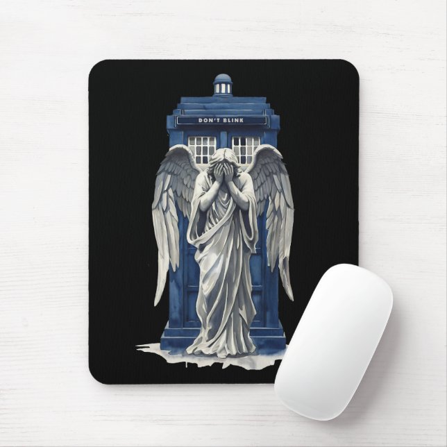 Mousepad Anjo de ressonância com Caixa Azul de Polícia 1 (Com mouse)