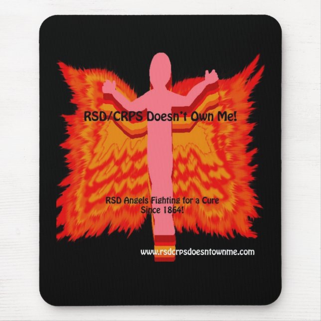 Mousepad Anjo de RSD com asas do fogo (Frente)