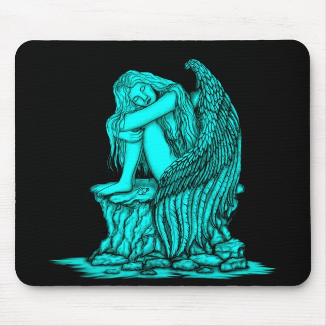 Mousepad Anjo dormindo na pedra (Frente)