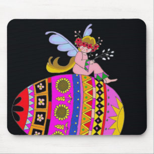 Mousepad Anjo e um Pysanka, arte popular ucraniana