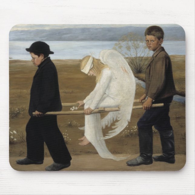 Mousepad Anjo ferido de Simberg (Frente)