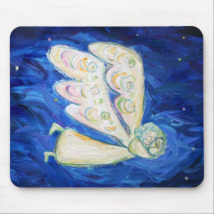 Mousepad Anjo Guardião Branco com Bocal-Bebê Dormindo