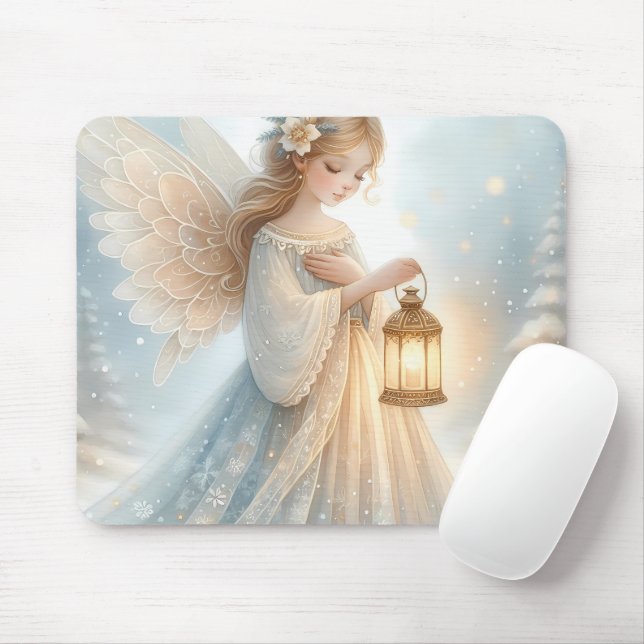Mousepad Anjo Lanterna Celestial de Inverno de Conforto (Com mouse)