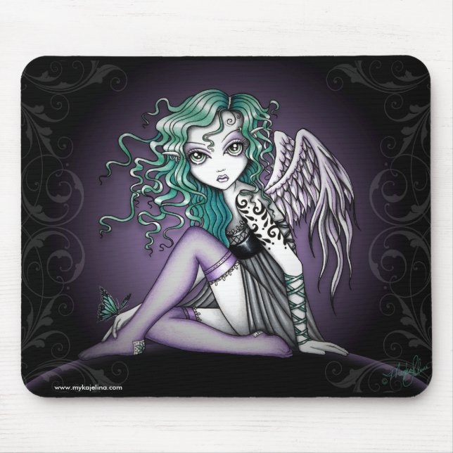 Mousepad Anjo pequeno bonito do tatuagem de Malory (Frente)