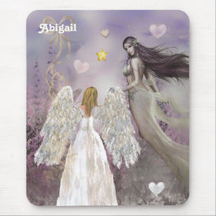 Mousepad Anjo Pintado e Mouse de Fada Mauve