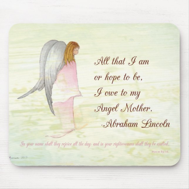 Mousepad Anjo Religioso do Dia de as mães (Frente)