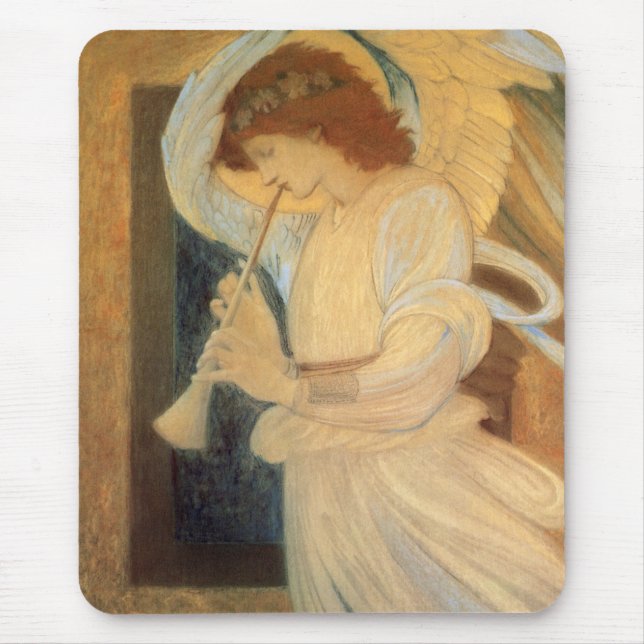Mousepad Anjo tocando Flageolet por Burne Jones (Frente)