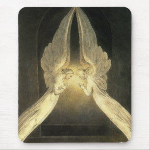 Mousepad Anjos Antigos Pairando Sobre Jesus Cristo
