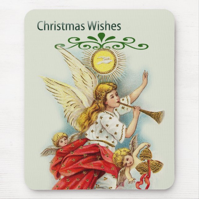 Mousepad anjos de desejos de Natal (Frente)