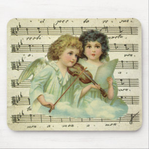 Mousepad Anjos de Natal Vitorianos Violino e Partitura