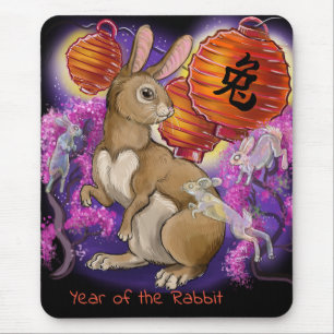 Mousepad Ano chinês do zodíaco do coelho