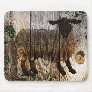 Mousepad ano da ovelha de madeira
