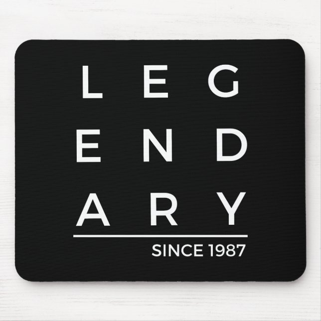 Mousepad Ano de Nascimento Lendário Desde 1987 (Frente)